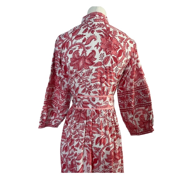 Block Print Belted Dress - Picture 6 of 8